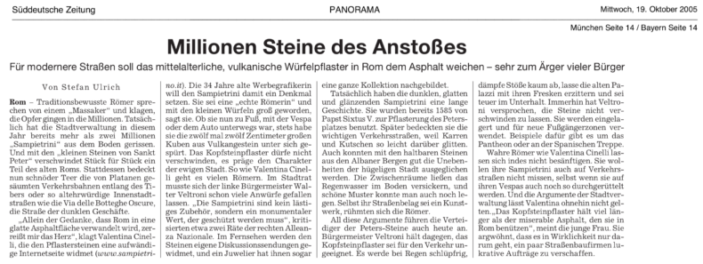 Süddeutsche Zeitung | 19 ottobre 2005